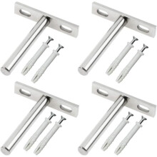 Metal Brackets for Floating Shelves - Stainless Steel - 79mm - 4 Pieces