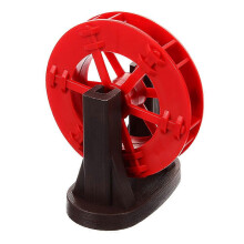 Red ABS Miniature Waterwheel for Tabletop Fountain Aquarium Decoration Home Layout