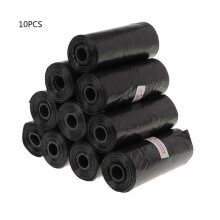 Pack of 150 Degradable Leak-Proof Dog Poop Bags, Black Pet Waste Bags on Rolls