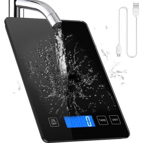 Electronic kitchen scale, precision food scale, 10kg/1g, 5 units, tare function and automatic shut-off