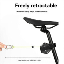 Corda di traino portatile per biciclette con lunghezza regolabile, ideale per trainare biciclette per bambini, colore nero.