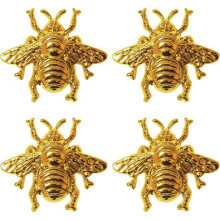 Drawer handle - ZVD - Gold bee handle - Set of 4 - Zinc alloy - Screws included
