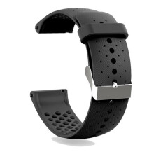 Replacement silicone strap, black band for Polar Vantage M