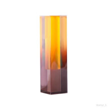 Acrylic flower vase, flower pot, flower arrangements, centerpieces, bud vase for weddings, brown-orange
