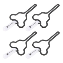Supporto per sacchetti per escrementi di cane, set da 4 pezzi in plastica resistente, dispenser a mani libere per passeggiate con il cane