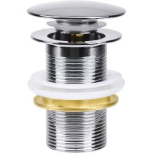 Standard-G 1 1/4 Basin Waste without Overflow, Universal Pop-Up Automatic Drain Plug