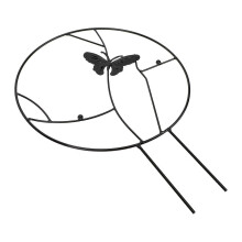 Round Metal Plant Trellis for Potted Climbing Plants Support, 42cm Black