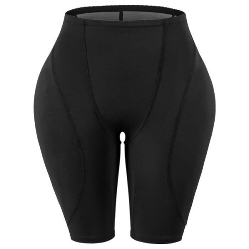 Bodycon bodysuit - Black - Hip and buttock padding - Women's