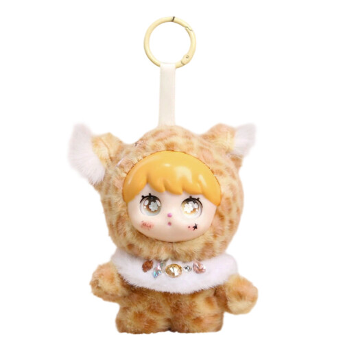 Charming Leopard Pattern Doll Key Ring User Friendly-Yellow