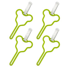 Clip porta sacchetti per escrementi per cani, ideali per le passeggiate, set da 4 dispenser in PP resistente per sacchetti di rifiuti multipli.