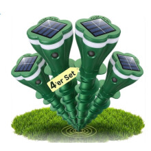 Kit com 8 Repelentes Ultrassônicos Solares Impermeáveis para Animais, Dissuasores Ultrassônicos de Pragas para Exterior, para Gatos, Cães, R