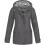 Women's Solid Outdoor Rain Jacket, Plus Size Waterproof with Hood, Windproof, Grey, Comforca 1