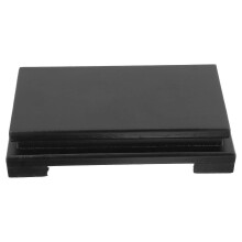 Base rettangolare in legno per vasi di fiori e decorazioni, piedistallo nero per interni ed esterni.