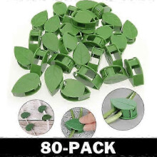 Self-adhesive Plant Clips, Green Leaf Design for Climbing Plants, 10-Pack with Adhesive Pads