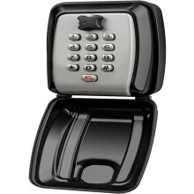 Waterproof Wall-Mounted Secure Key Box with 12-Digit Code, Large Outdoor Key Safe for Home, Airbnb, School, Grey