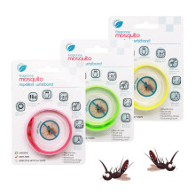 Set van 3 muggenwerende armbanden voor volwassenen en kinderen, individueel verpakt, DEET-vrij, natuurlijk en waterdicht.