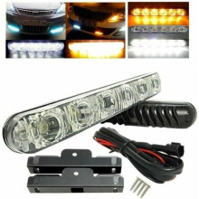 White Daytime Running Lights 9 LED 12V 36W IP68 Universal for Car Truck Tractor