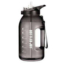 Wide-neck water bottle, 2.5 L. Large water bottle with time markings.