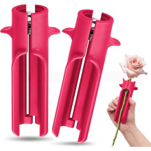Rozensteelverwijderaar, roestvrijstalen steelstripper voor rozen en bloemen met rechte stelen.