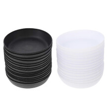 Witte ronde plastic lekbakjes voor plantenpotten, 30 stuks, 7x7 cm, multifunctionele wateropvangbak voor bloempotten