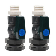 Rain Barrels Spigot Set 3/4 Inch GHT Valves with Bulkhead Fitting Adapter for Water Tanks