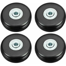 Suitcase Wheel, 45mm Heavy Duty Luggage Suitcase Repair Silent Rubber Wheel Universal Swivel Wheel Replacement Transport Wheel