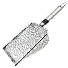 Stainless Steel Cat Litter Scoop with Dense Mesh for Reptiles and Small Pets, 2-Pack