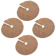 Coconut Fibre Plant Protection Mat for Flower Pots, Set of 4, Natural Fibre, Prevents Weeds, Breathable