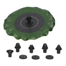 Bomba solar para fuente de estanque con panel flotante en forma de hoja de loto para estanques de jardín y acuarios.