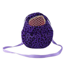 Pet Carrier Bag - SURENHAP - Short Plush - Purple Leopard - Comfortable and Washable