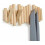 Handmade solid wood wall-mounted coat rack with 5 modern and unique hooks for multiple colors. Large 1