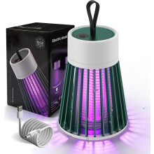 Mata-insetos elétrico ecológico, lâmpada armadilha para mosquitos recarregável com carregamento USB, eficaz para uso interno e externo em ca