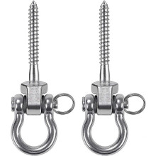 Set di 2 staffe per altalena in acciaio inox 304, resistenti alla ruggine e adatte per uso interno ed esterno.