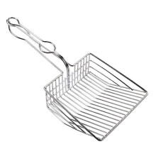 Metal Cat Litter Scoop with Long Handle, Heavy Duty Steel Construction for Clumping Litter Sifting
