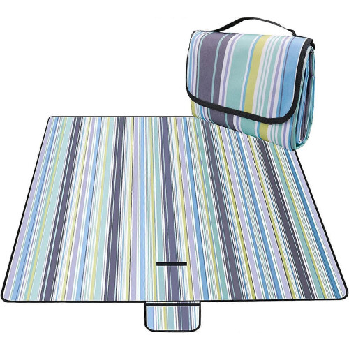 Picnic Blanket Oversized 2x2m Waterproof Beach Mat Portable with Handle Sandproof
