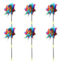 Reflective Pinwheels Wind Spinner for Bird Scaring, 6Pcs PVC Outdoor Lawn & Garden Decor