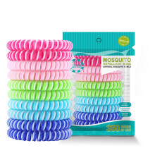 Pacote com 10 pulseiras repelentes de mosquitos, proteção ajustável contra insetos para camping e trilhas, pulseiras sem DEET para crianças
