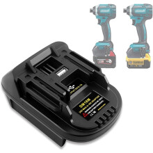 DM18M Kompatibel mit Dewalt für Makita Adapter, USB-Handyladegerät-Adapter kompatibel mit Dewalt 20V & Milwaukee 18V Li-Ionen-Akkus