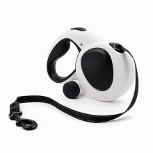 Guinzaglio retrattile per cani con luce, dispenser per sacchetti per escrementi, guinzaglio anti-groviglio da 5 metri con impugnatura antiscivolo.