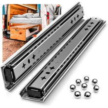 Heavy Duty Drawer Slides with Soft-Close Dampers, 120kg Load Capacity, Ball Bearings, 1 Pair (30cm)