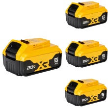 4 Stück kompatibel mit DEWALT 20V 5,0Ah XR Lithium-Akku