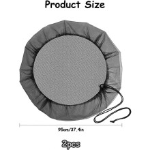 Rain Barrel Netting 2PCS with Drawstring, 95cm Round Cover for Barrels up to 80cm Diameter