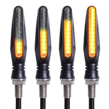 Kinstecks 4PCS Motorcycle Indicators, Colored Turn Signal Lights, 12V 12 LED