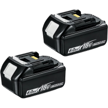 2er-Pack kompatibel mit Makita BL1860 18V 6,0Ah Lithium-Ionen-Akku