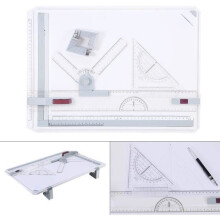 A3 Drawing Board, A3 Drawing Board Table Box Pad Multi-Function Magnetic Clamping Bar with Parallel Movement