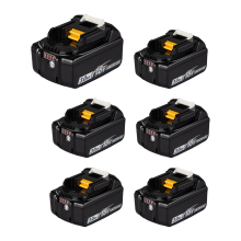 6 Stück 18V 3Ah Kompatibler Akku für Makita BL1830 LXT Li-Ionen
