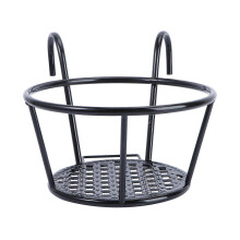 Succulent Hanging Planter Pot with Geometric Iron Metal Stand, Black Flowerpot Shelf 22x18x16.5cm