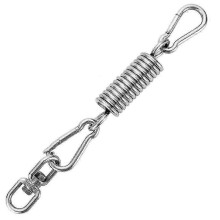 Set di ganci a molla in acciaio inox per amaca, con rotazione a 360 e portata di 250 kg, per sedie sospese e altalene.