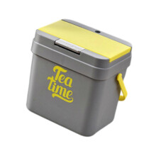 Tea Residue Bucket with Drain Port and Filter, Push-Open Lid for Kitchen, Office, and Tea Ceremony Use