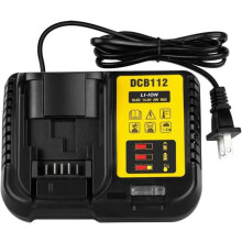 Stück DCB112 20V MAX Akkuladegerät (Ersatz) Kompatibel mit Dewalt 12V und 20V Lithium-Ionen-Akkus, Schnelllade-Powerstation, Schwarz